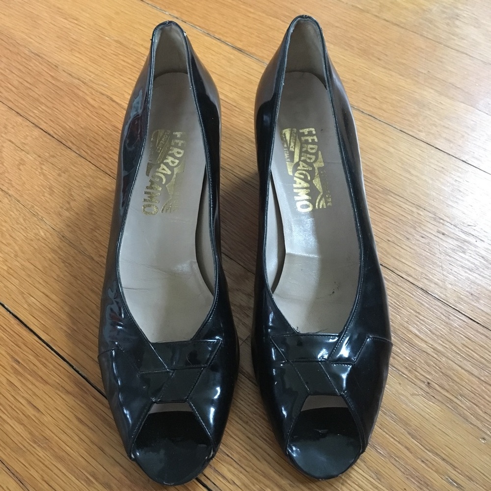 Vintage Ferragamo Patent Leather Shoes